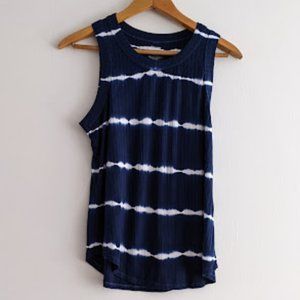 Member's Mark Blue and White Tie Dye Tank Top Size L